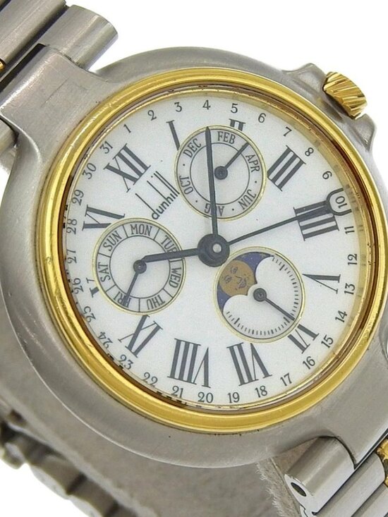 Dunhill Millennium Watches Moon face WhiteDial Stainless Steel/Plated Gold... main image 5